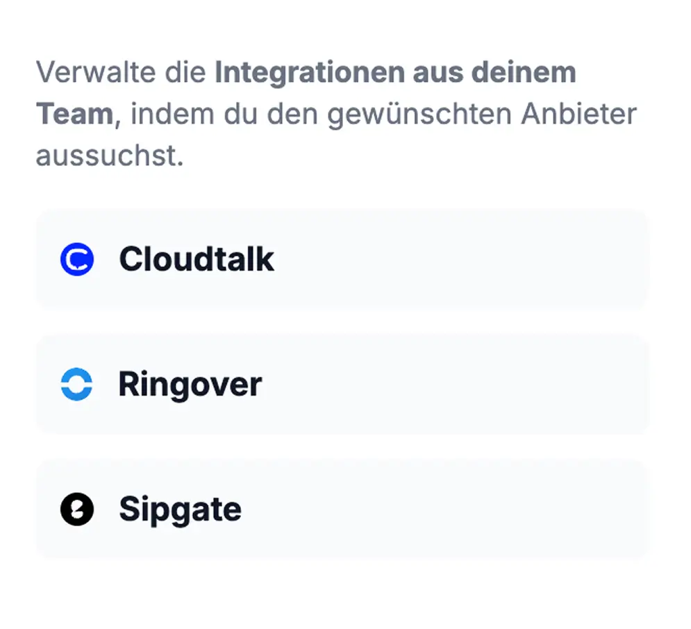 Team-Integrationen