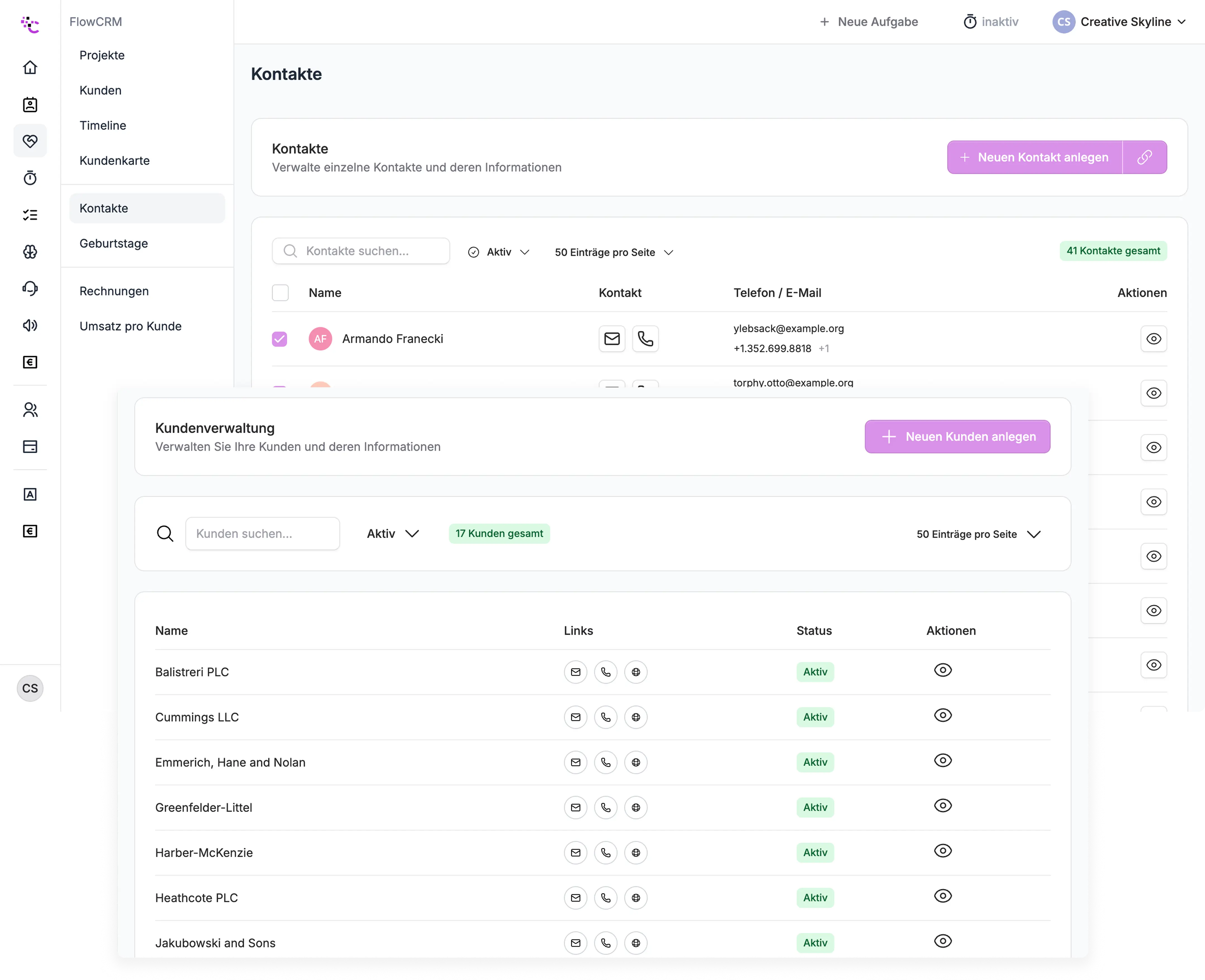 Ein CRM-System, das sich deinem Business anpasst - nicht umgekehrt.